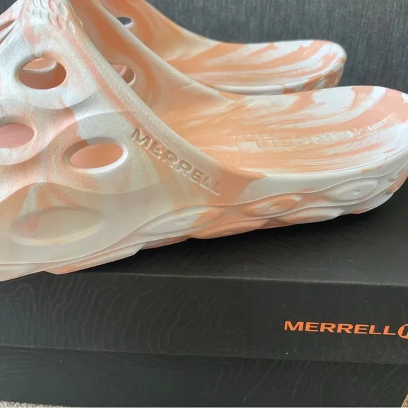 Merrell  Hydro Moc Sliders Size UK 11 Peach Slippers Sandals New With Box - Picture 8 of 9